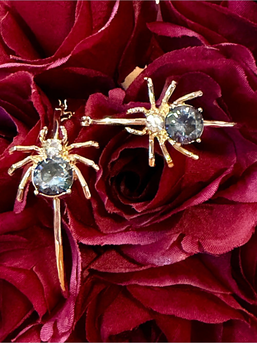 Spooky Season Statement 🕷️ Spider CZ Earrings NWT